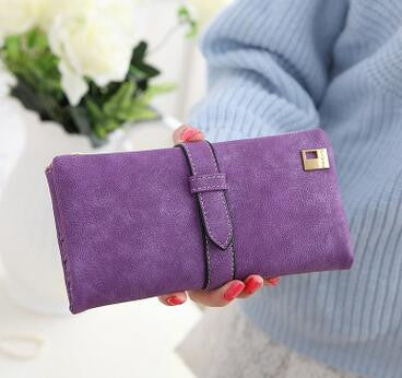 Susan' 2016 HOT Women Long Matte Leather Hasp Clutch Wallets Female Coin Purses Card Holder Ladies Handbag Monedero BAOK-7de1