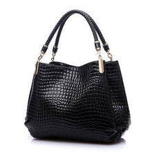 2015 Alligator Leather Women Handbag Bolsas De Couro Fashion Famous Brands Shoulder Bag Black Bag Ladies Bolsas Femininas Sac