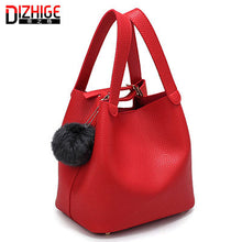 Top-Handle Women Bags Fashion Pu Women's Leather Handbags Black Women Bag Tassel Fur Bag Ball High Quality Small Bucket Bags Sac