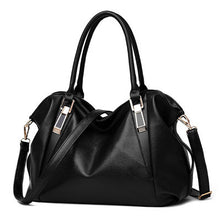 New Woman Bag PU high capacity leisure solid color soft  shoulder Woman Handbag Mobile phone documents