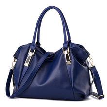 New Woman Bag PU high capacity leisure solid color soft  shoulder Woman Handbag Mobile phone documents