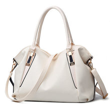 New Woman Bag PU high capacity leisure solid color soft  shoulder Woman Handbag Mobile phone documents