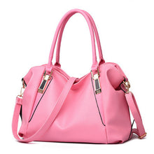 New Woman Bag PU high capacity leisure solid color soft  shoulder Woman Handbag Mobile phone documents
