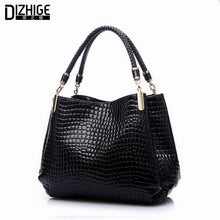 2015 Alligator Leather Women Handbag Bolsas De Couro Fashion Famous Brands Shoulder Bag Black Bag Ladies Bolsas Femininas Sac